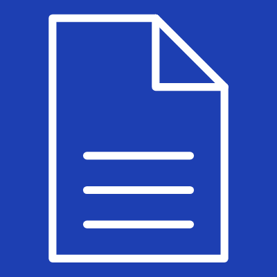Ícone de um documento se dobrando representando relatórios.